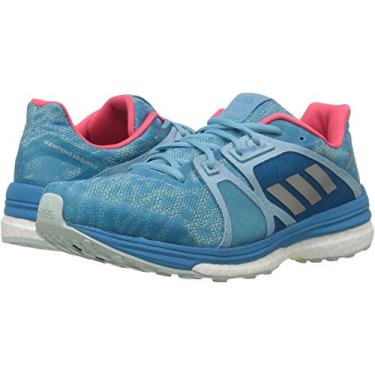 Imagem de adidas Tênis de corrida feminino Supernova Sequence 9, Tecido azul vapor/prata fosco/azul artesanato, 5