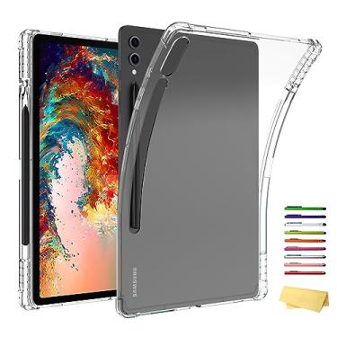 Imagem de UUcovers Capa transparente para Samsung Galaxy Tab S9 Ultra 2023/ S8 Ultra 14,6 polegadas modelo 2022 (SM-X910/X916B/X918U/X900/X906) com suporte para caneta S/capa transparente macia flexível TPU