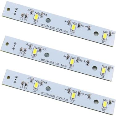Imagem de Pacote com 3 WR55X26671 para placa de luz LED de geladeira GE, substitui PS11767930, AP6035586, 4468532 e EAP11767930