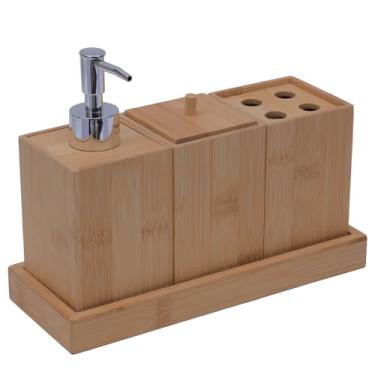 Imagem de Mimo Style, Kit para Banheiro com 4 Peças em Bambu