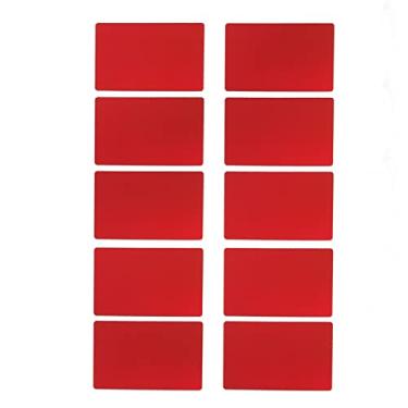 Imagem de Cartão de Visita de Alumínio Resistente Ao Desgaste à Prova D'água 50 Unidades para Reuniões de Empresa (Vermelho)