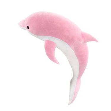 Imagem de Almencla Golfinho criativo bichos de pelúcia almofada brinquedo de pelúcia golfinho brinquedo de pelúcia para decoração de casa, rosa 70 cm
