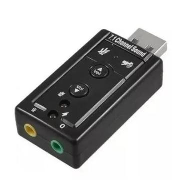 Imagem de Adaptador USB de placa de som 7.1 canais - knup