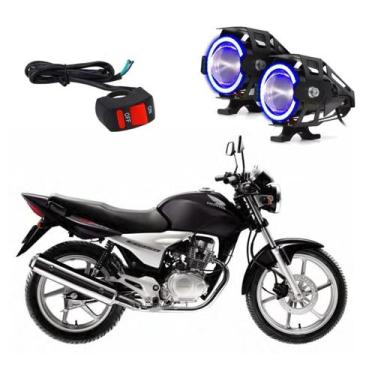 Imagem de Kit Led Farol Milha Moto Honda CG 150 SPORT 2005 2006 2007 2008 Angel 