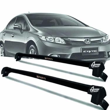 Imagem de Rack Teto Aluminio Prime Honda Civic G9 12/ 16 Preto PR152
