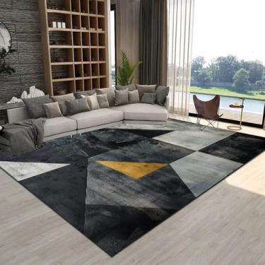 Imagem de Tapete abstrato geométrico para sala de estar, decoração de luxo para casa, mesa de centro, tapetes grandes para área, cabeceira de quarto, CZ0021, flanela, 6.200 x 300 cm, 78,7 x 118 pol.