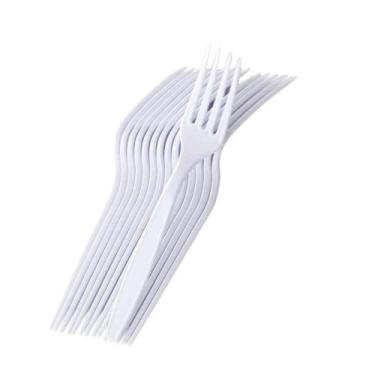 Imagem de Garfo Refeição Reforçado Branco C/500 Un Mexa bem - STRAWPLAST
