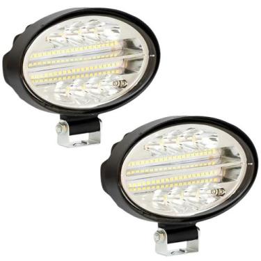 Imagem de 2 Farol Led Oval 144w 12v 24v Caminhão Trator Colheitadeira - Imperial