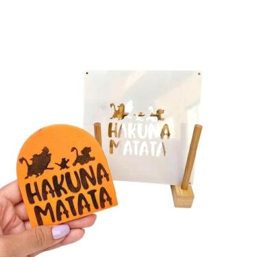 Imagem de Stencil do Rei Leão - Hakuna Matata DL5 - Cia do Molde