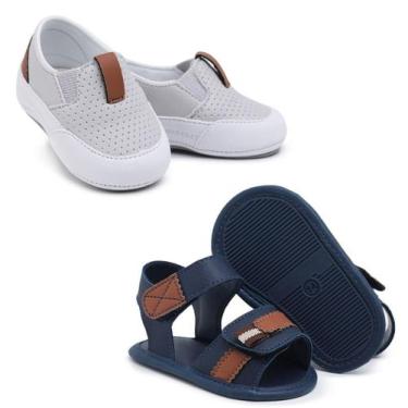 Imagem de Kit Iate E Sandália Infantil Bebê Para Batizado Do 14 Ao 18 Casual Men