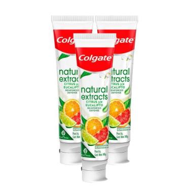 Imagem de Kit 3 Creme Dental Colgate Natural Extracts Reinforced Defense Citrus 