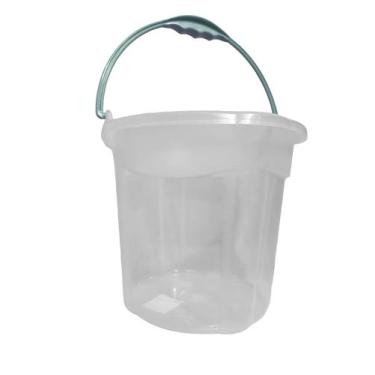 Imagem de Balde 8l Transparente Com Alça Anatômica Graduado Resistente - Paramou