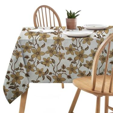 Imagem de Toalha de Mesa Firenze Floral Bege - FASTLAR, 140x200cm