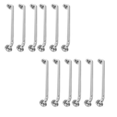 Imagem de Alça de Apoio Barra 40cm Inox Kit 12 Unidades Acessibilidade Idoso Def