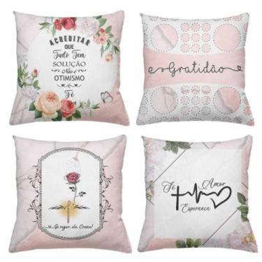 Imagem de Kit 4 Capas de Almofadas Decoração - Gaby Flor Confecções , Acreditar