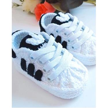 Imagem de Sapatinho baby - Mimosbabycrochet, 5 a7 meses e 8 a 10 meses , Branco