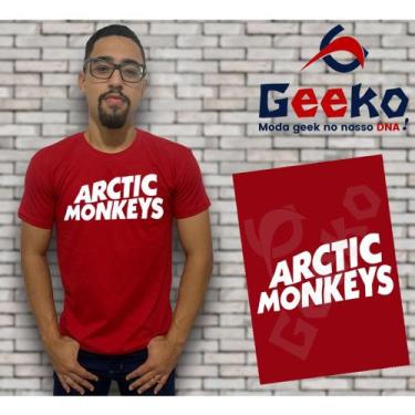 Imagem de Camiseta Arctic Monkeys Indie Alternativo Rock Geeko, Vermelho letra b