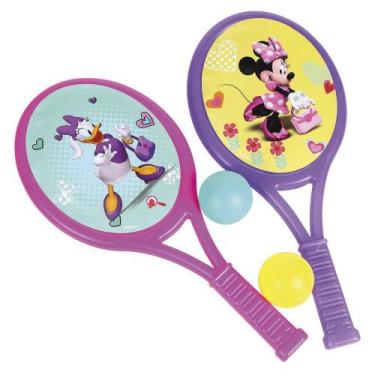 Imagem de Kit 2 mini raquetes com 2 bolinhas Minnie Mabel - ETITOYS