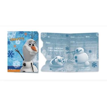 Imagem de Convite Pequeno de Aniversário Festa Olaf Frozen 8 Uni Regina Festas -