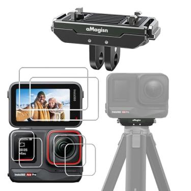 Imagem de debous Protetor de tela de alumínio de liberação rápida para Insta360 ACE PRO Película rígida de vidro temperado de metal magnético