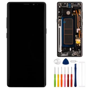 Imagem de E-yiiviil Compatível com impressão digital digital OLED de tamanho pequeno compatível com Samsung Galaxy Note 8 SM-N950F SM-N950U SM-N9500 Tela LCD de 6,3 polegadas Montagem de tela sensível ao toque