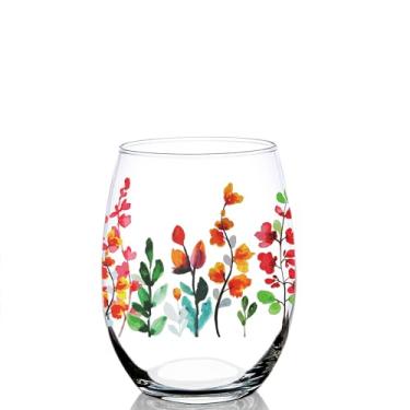 Imagem de Toasted Tales Coleção Wildflowers Lake and Lodge | Taça de vinho sem haste de 473 ml | Acessórios sazonais para decoração de casa ao ar livre | Design de animais da floresta | Presente de degustação