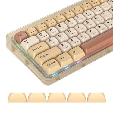 Imagem de XDA PBT Key Cap, 139 Teclas Dye Sublimation Retro Stamp White Custome Key Cap Set para Cherry/Gatron MX Switches 60%/68/GK61 Teclado Mecânico para Jogos