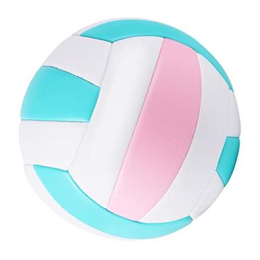 Imagem de Pegciuho Bola de Vôlei Indoor, Tamanho 5, Bola Profissional Padrão Macia, Bola Oficial de Vôlei para Jogar, Adolescente, Criança, Adulto, Rosa Verde Branco
