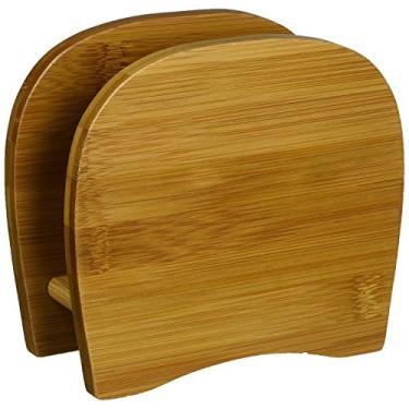 Imagem de Lipper International Suporte de guardanapo de madeira de bambu, 15 x 2-3/4" x 5-1/2"