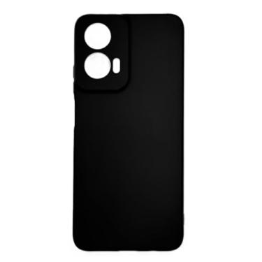 Imagem de Capa Compativel com Moto G35 Silicone Macia Aveludada Forro Interno Luxo Preta