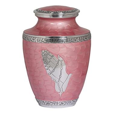 Imagem de BOLD & DIVINE urna de cremação com acabamento de mármore cinza adulto | Urna de cremação para cinzas humanas urnas adultas urnas de cremação para cinzas adultos (urna grande/adulta) com bolsa de veludo exclusiva