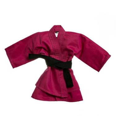Imagem de Kimono Kimoninho Rosa Judô Jiu Jitsu Bebê Menina - Potinho de Mel