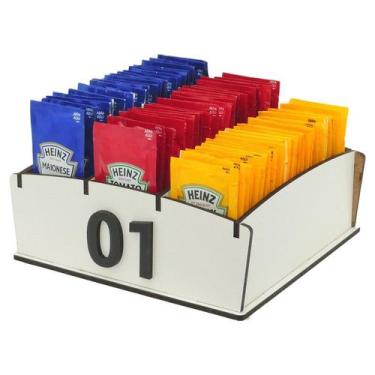 Imagem de 1 Organizador Sachês Lanchonete Hamburgueria Pastelaria Numerados Bran