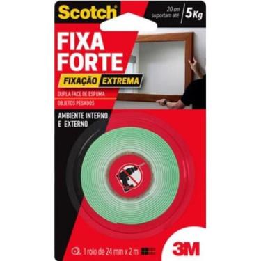 Imagem de FIXA FORTE EXTREME 24MM X 2M 3M Praticidade Adesivo Fixação
