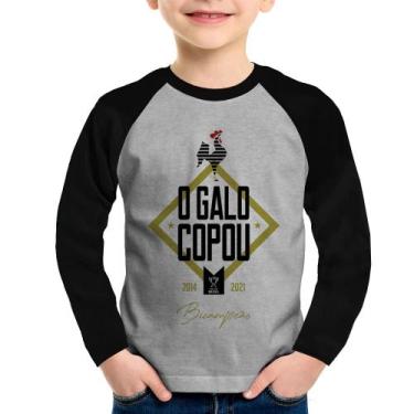 Imagem de Camiseta Raglan Infantil O Galo Copou! Manga Longa - Foca na Moda, Cin
