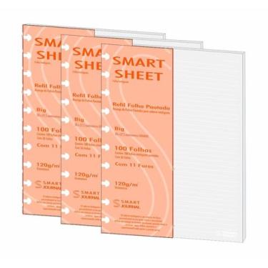 Imagem de Refil Caderno Inteligente 120g 300 FLS Pauta Branca 10 Furos - Best