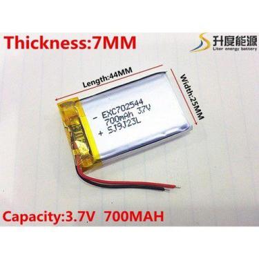 Imagem de (1pc) Pilha Bateria 3,7v 700mah  7mm X 25mm X 44mm Nova - KMIG