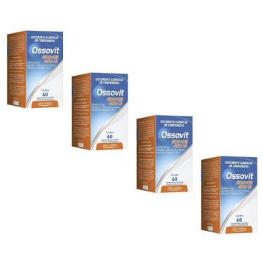Imagem de Kit 4 Vitamina Cálcio+Vitamina D 60Cpr Ossovit - Arte Nativa