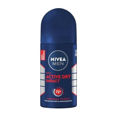 Imagem de NIVEA MEN Desodorante Antitranspirante Roll On Dry Impact 50ml - Proteção prolongada de 72h, dupla proteção antitranspirante, proteção extra seca, sem alumínio, corantes e conservantes