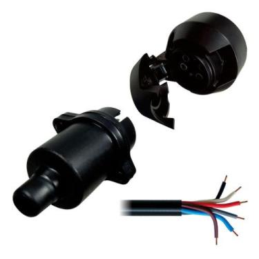 Imagem de Kit Tomada Elétrica para Engate 6 Polos + Cabo PP - DNI 8359