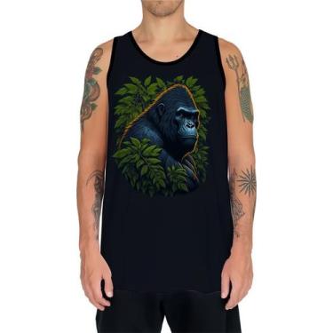 Imagem de Camiseta Regata Estampada Primata Gorila Selva Africa HD 1 - Enjoy Sho