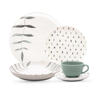 Imagem de Aparelho de Jantar e Chá 20 Peças Oxford Flat Samambaia