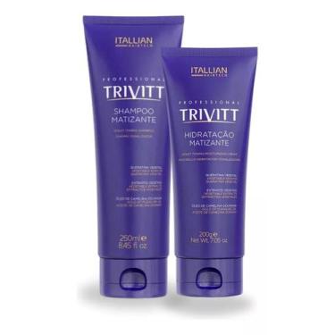 Imagem de Kit Matizante Shampoo 250ml + Hidratação 200g Trivitt Itallian - Itall