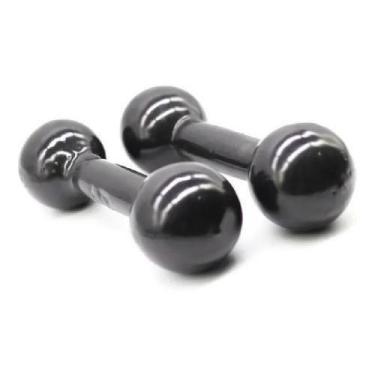 Imagem de Halter Emborrachado Par De 8 Kg Para Supino E Fortalecimento - Infinit