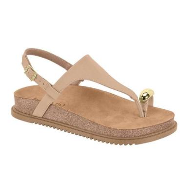 Imagem de Sandalia Feminina Beira Rio Original Dedo Tratorada 8524109, Bege, 36