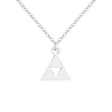 Imagem de SENFAI Brincos triangulares de aço inoxidável com pingente de jogo de ouro 14K, Aço inoxidável, Sem Pedra Preciosa