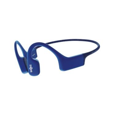 Imagem de SHOKZ OpenSwim – Fones de ouvido à prova d'água MP3 de condução óssea para natação – Fones de ouvido sem fio de orelha aberta, com clipe nasal e tampão de ouvido (azul)