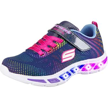 Imagem de Skechers Kids Girls' Litebeams-Gleam N'DREAM Sneaker, Navy/Multi, 1 Medium US Little Kid