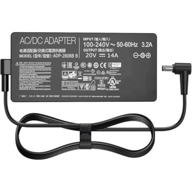 Imagem de Adaptador CA 280W 14A 20V ADP-280EB B compatível com Asus Rog Flow X16 Rog Strix G15 G16 G17, Rog Strix G18 Rog Strix Scar 15 17 SE ROG Zephyrus M16 Asus Tuf Gaming A16 (6,0 x 3,7 mm)