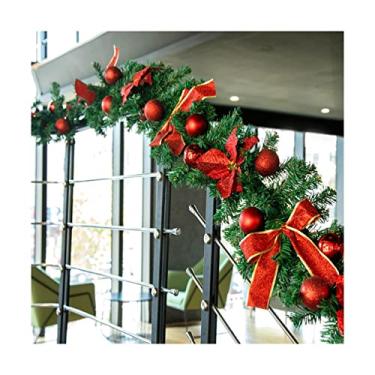 Imagem de Belas Guirlanda de Natal Extra Longa para Shopping Varanda Decoração de Outono Guirlanda Artificial ao Ar Livre para Interior com Luz - 270 cm/106 pol diverso